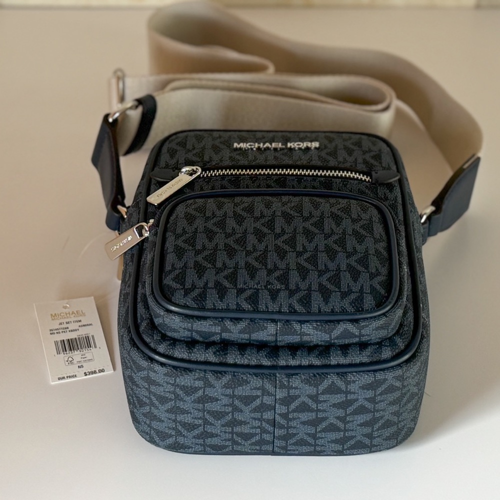 Michael Kors Jet Set Item Crossbody Flight Bag MK admiral - Picture 6 of 12